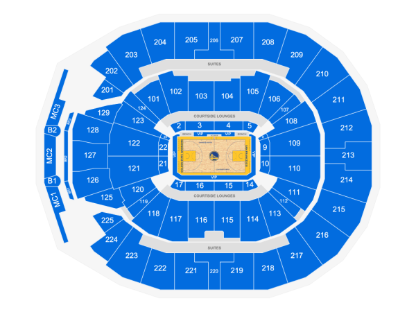 golden state warriors seating chart